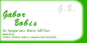 gabor bobis business card
